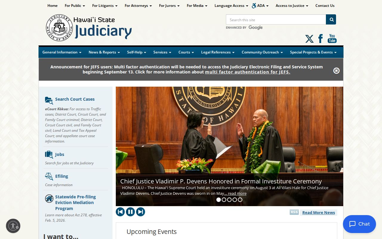 Hawaiʻi State Judiciary official home page