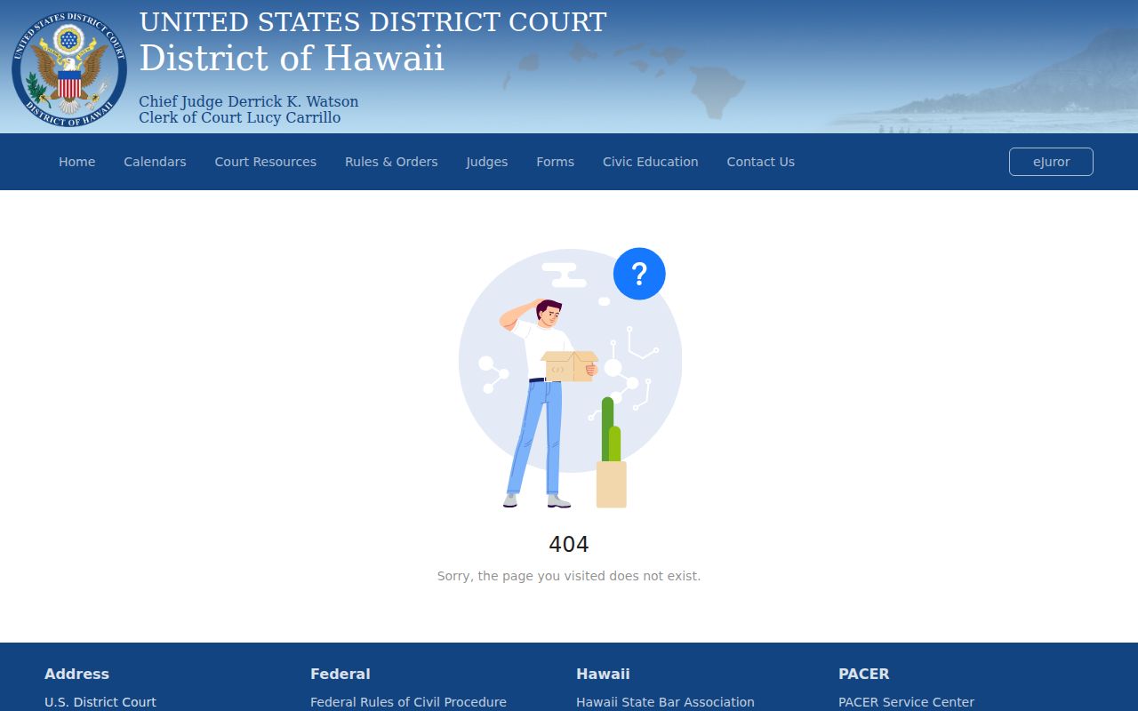 Kalawao County federal courthouse records